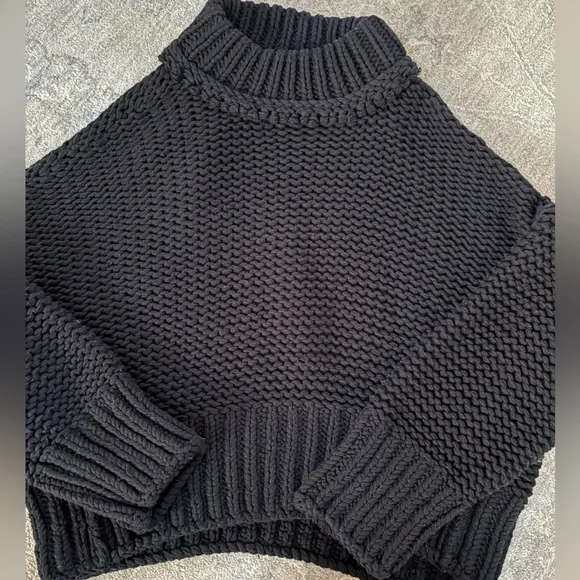 Free People Charcoal Knit Sweater - Picture 4 of 10